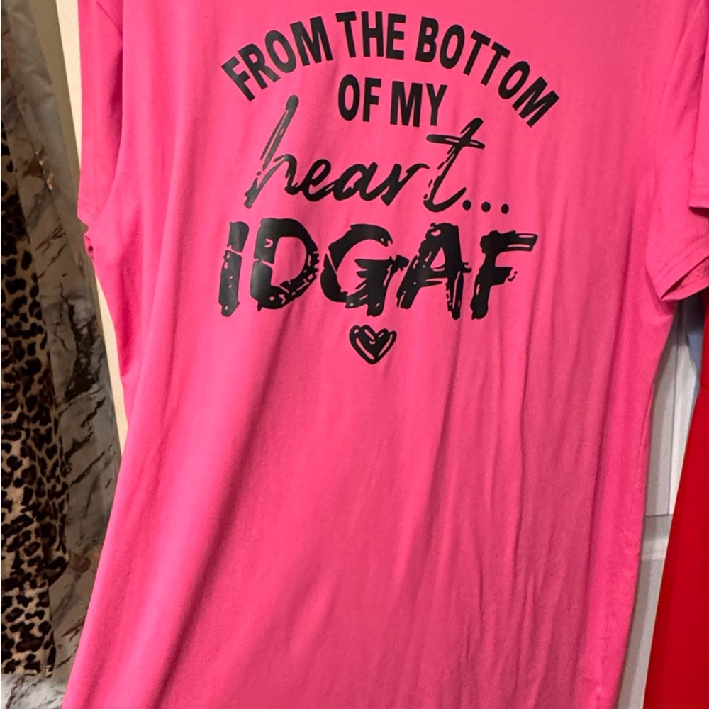 Shein Bright Pink T-Shirt Dress